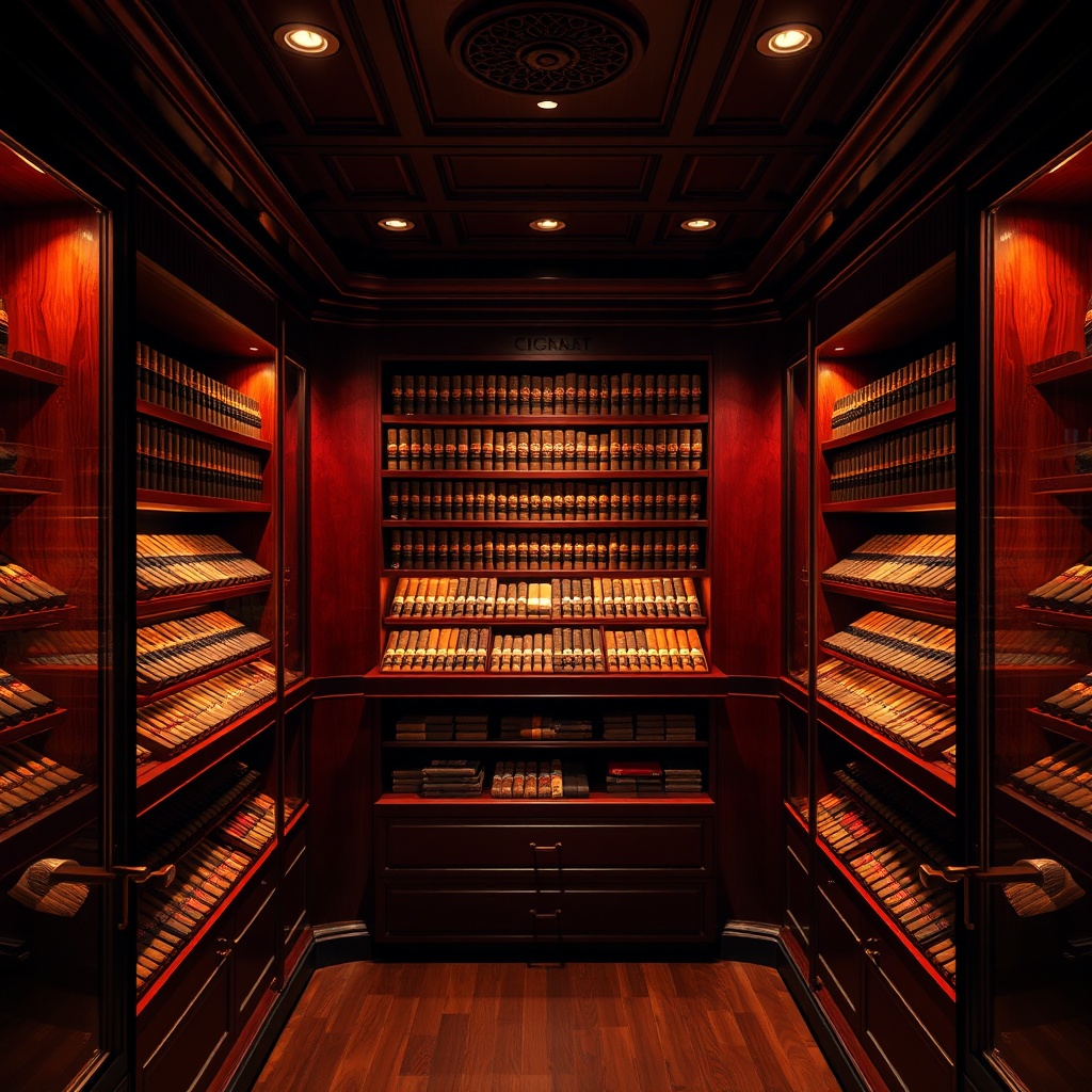 Interior of the walk-in humidor at Philadelphia Cigar & Tobacco Co.